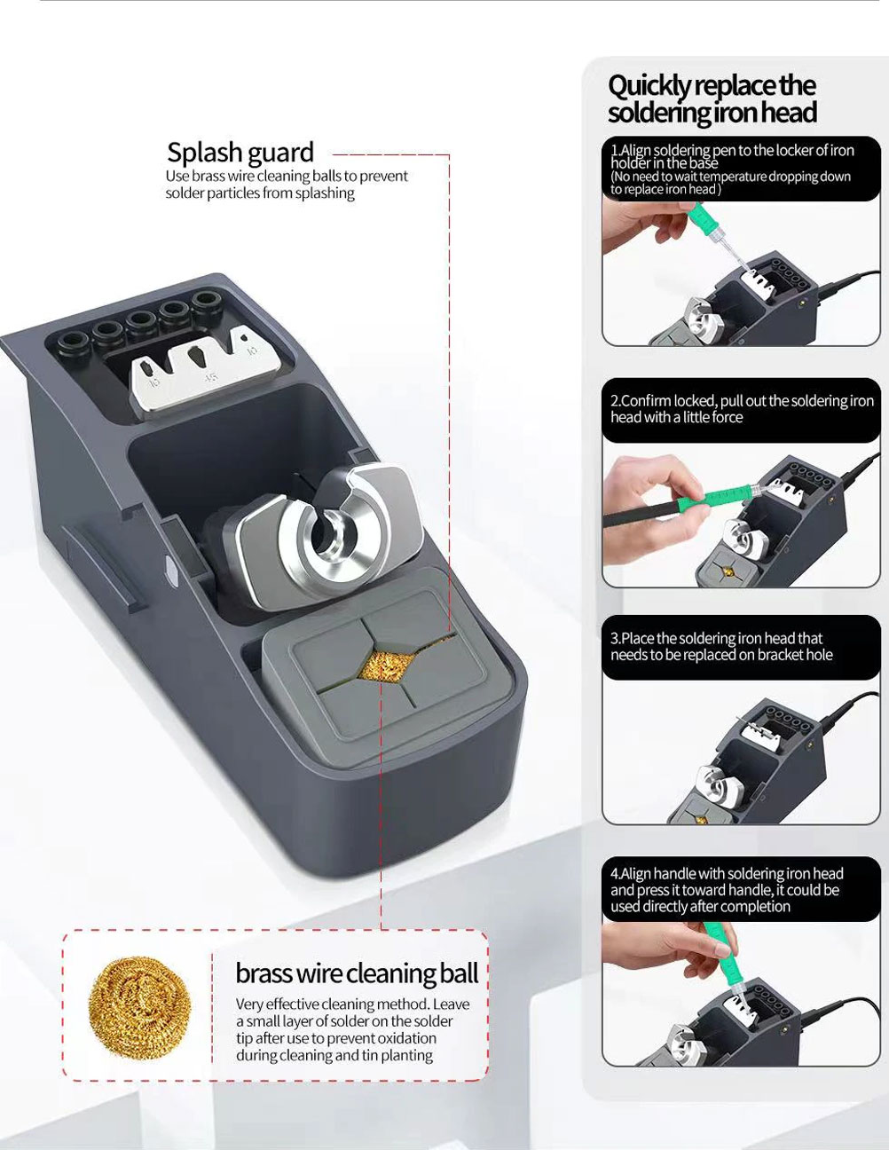 JCID AIXUN T3B Soldering Station Bundle with T115 T210 Handles and 6 Tips