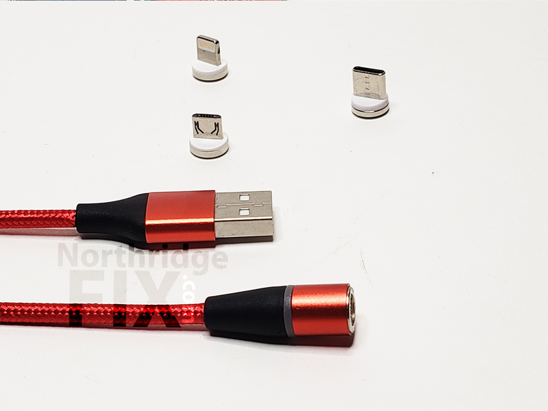 Charging Cable with Magnetic Tips for USBC Lightning and Micro USB ports –  NorthridgeFix