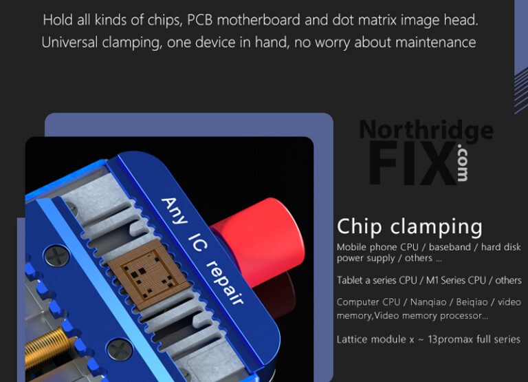 Universal Motherboard and BGA Chip holder + iPhone Dot matrix image clamp NorthridgeFix